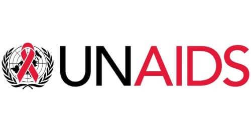 Graphic logo: UN AIDS